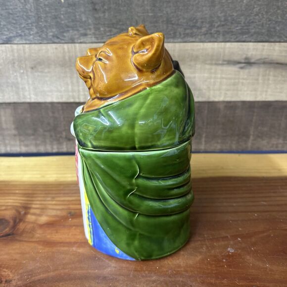 Vintage Haldon Group MR & MRS Ambassador Pig Tobacco Jar Cookie Jar 9” - Picture 4 of 7